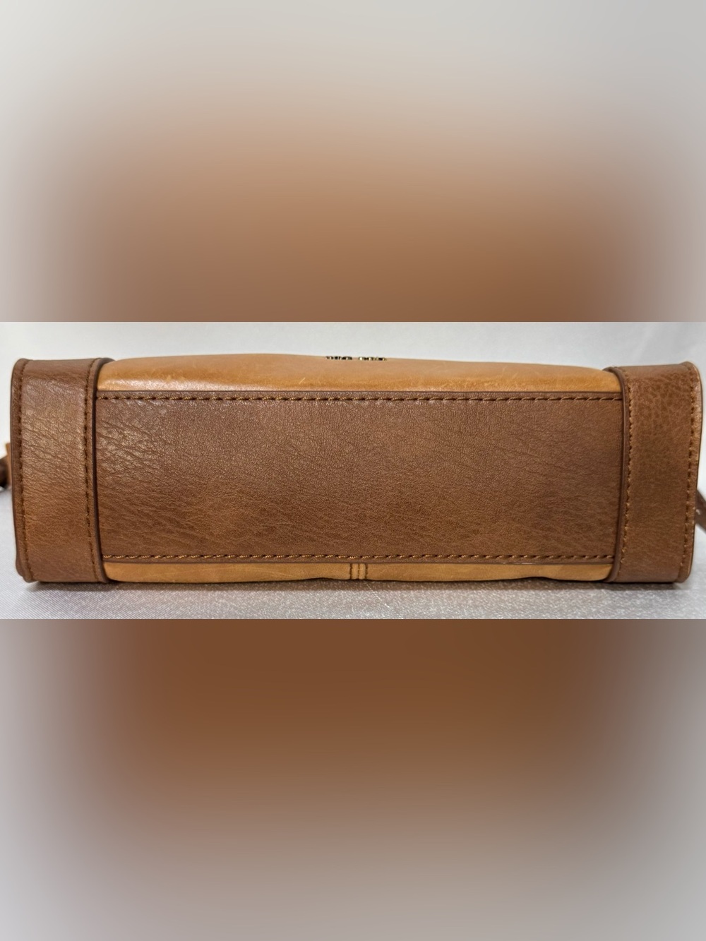The Sak Sanibel Tan Leather Snakeskin Crossbody Bag Pockets - Picture 4 of 11